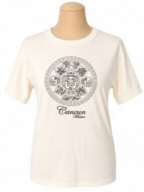 Cancun Mexico Souvenir Graphic T-Shirt White Size S
